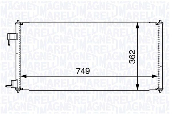 MAGNETI MARELLI Lauhdutin, ilmastointilaite 350203727000